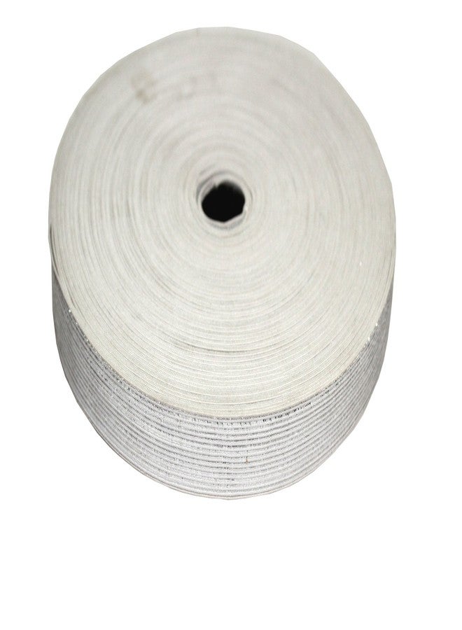 Jainsons Knitted Lurex Silver ZARI Elastic 25 Meters Pack 1.5 inch (40 mm) Premium Boutique Range Heavy Quality, Ideal for Tailoring/Sewing, Fashion Designing, Boutique, Stitching. (Silver, 1.50") - Image 2